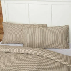 Deals ⭐ VHC Brands Sawyer Mill Ticking Stripe Sham Dark Creme/coal Black 🔥
