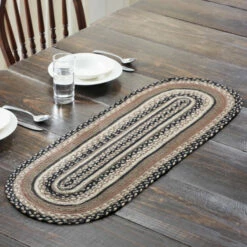 Hot Sale 👏 VHC Brands Sawyer Mill Charcoal Creme Jute Oval Runner 13x36 ✨