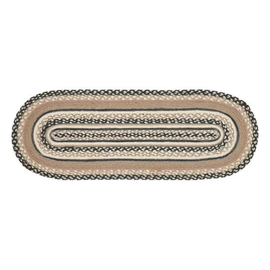 Hot Sale π VHC Brands Sawyer Mill Charcoal Creme Jute Oval Runner 13x36 β¨ - Image 2