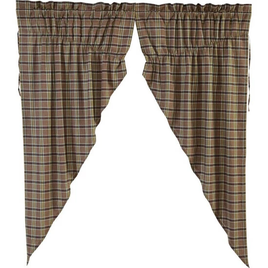 Buy π VHC Brands Tan Rustic Curtains VHC Wyatt Prairie Panel Pair Cotton Plaid - 63x36 π€© - Image 3