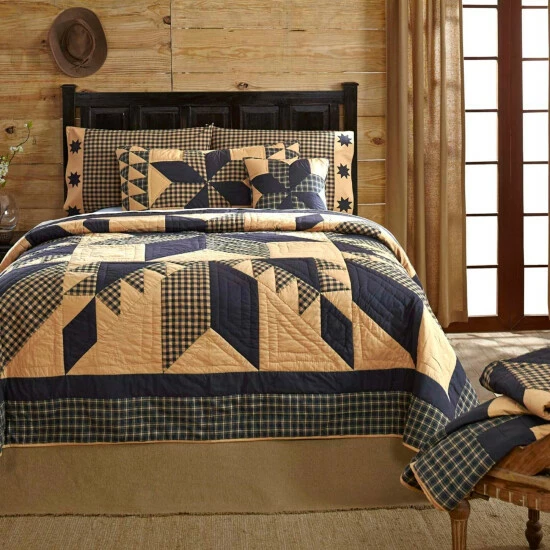 Outlet ⭐ VHC Brands Dakota Traditional Americana Patterned Star Quilt ✔️ - Image 2