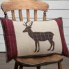 Cheap 😀 VHC Brands Wyatt Deer Applique Pillow 14x22 🥰