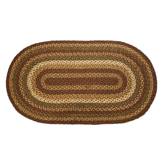 New π VHC Brands Tea Cabin Jute Rug Oval W/ Pad 27x48 - 27" X 48" Oval π - Image 2