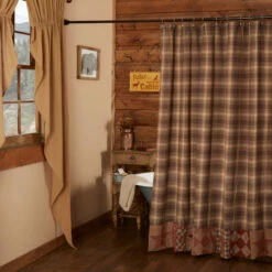 Budget 🎁 VHC Brands Dawson Star Patchwork Shower Curtain 72x72 🤩