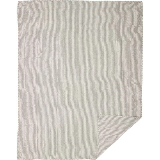 Best deal π VHC Brands Hatteras Seersucker Blue Ticking Stripe Quilted Coverlet π - Image 5