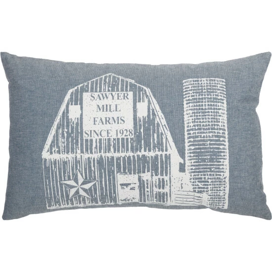 Best Pirce π VHC Brands Sawyer Mill Blue Barn Pillow 14x22 β€οΈ - Image 2
