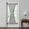 Cheap 👏 VHC Brands Sawyer Mill Black Plaid Door Panel 72x40 ⌛