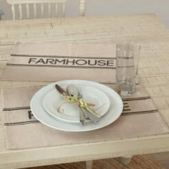 Discount π VHC Brands Sawyer Mill Charcoal Farmhouse Placemat Set Of 6 12x18 - Placemat 12x18 π―