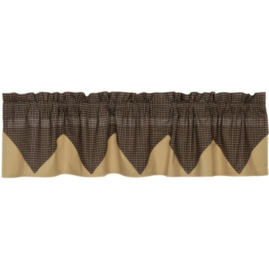 New π VHC Brands Kettle Grove Plaid Valance Layered 16x72 - Valance 16x72 π - Image 2