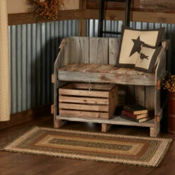 Brand new π VHC Brands Kettle Grove Jute Rug Rect W/ Pad 27x48 - 27" X 48" π