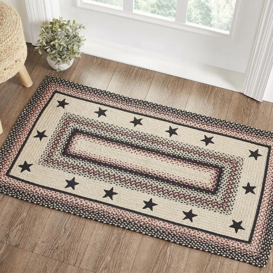Wholesale π VHC Brands Colonial Star Jute Rug Rect W/ Pad 27x48 - 27" X 48" Rectangle π - Image 2