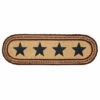 Best Sale 👏 VHC Brands Tan Primitive Flooring VHC Potomac Stars Stair Tread Jute Star Stenciled - 8.5x27 ⌛