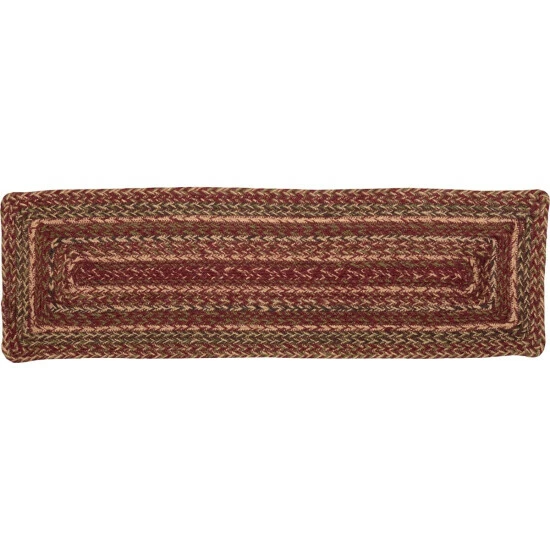 Hot Sale π VHC Brands Burgundy Red Primitive Country Flooring Jute Stair Tread With Latex π₯° - Image 2