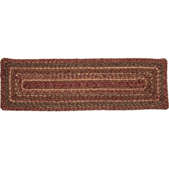 Hot Sale π VHC Brands Burgundy Red Primitive Country Flooring Jute Stair Tread With Latex π₯° - Image 3