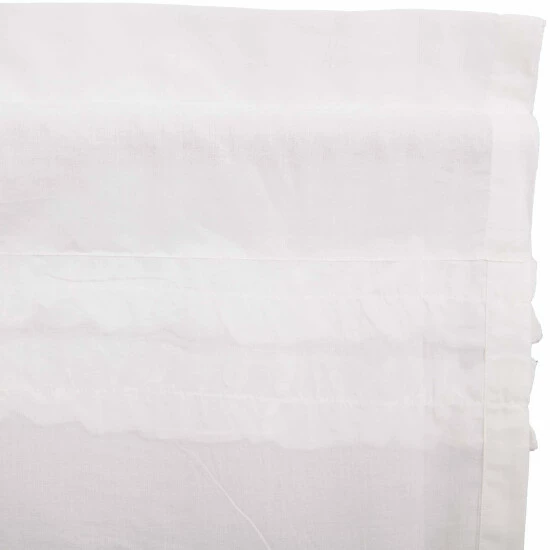 New π VHC Brands White Ruffled Sheer Petticoat Prairie Swag Set Of 2 36x36x18 - Prairie Swag 36x36x18 β - Image 5