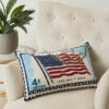 Coupon 🔥 VHC Brands Flag Stamp Pillow 14x22 ⌛