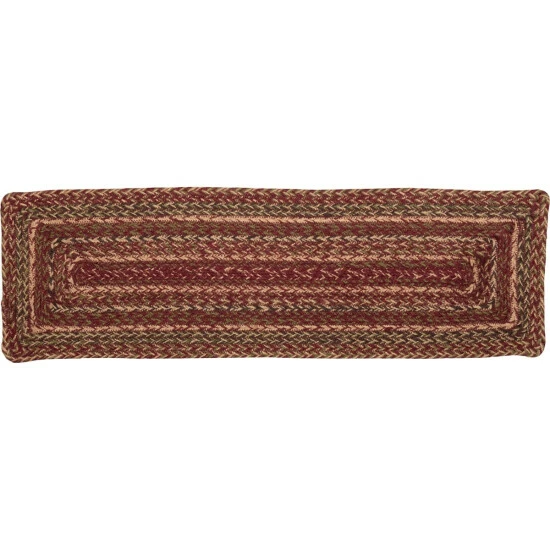 Hot Sale π VHC Brands Burgundy Red Primitive Country Flooring Jute Stair Tread With Latex π₯° - Image 4