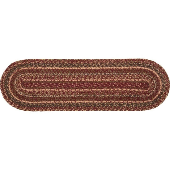 Hot Sale π VHC Brands Burgundy Red Primitive Country Flooring Jute Stair Tread With Latex π₯° - Image 6