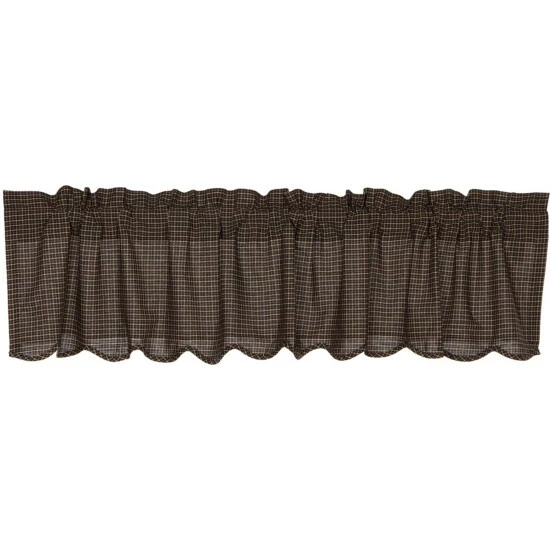 Outlet π VHC Brands Kettle Grove Plaid Scalloped Valance π - Image 4