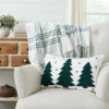 Deals 😀 VHC Brands Pine Grove Plaid Embroidered Trees Pillow Cover 14x22 👏