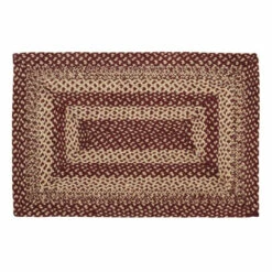 Best reviews of 🤩 VHC Brands Burgundy Tan Jute Rug Rect W/ Pad 20x30 - 20" X 30" Rectangle ✨