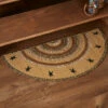 Promo ⭐ VHC Brands Kettle Grove Jute Rug Half Circle Stencil Stars W/ Pad 16.5x33 - 16.5" X 33" 🛒