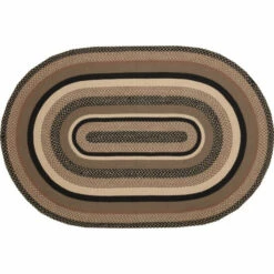 Cheap 🎁 VHC Brands Sawyer Mill Charcoal Jute Rug Oval W/ Pad 48x72 ✔️