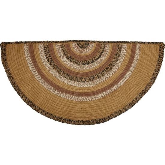 Promo β VHC Brands Kettle Grove Jute Rug Half Circle Stencil Stars W/ Pad 16.5x33 - 16.5" X 33" π - Image 3