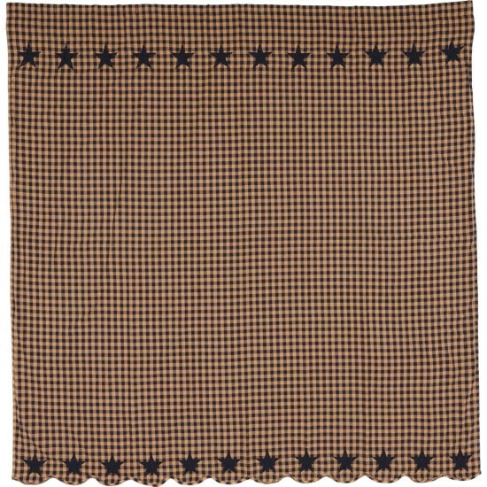Best reviews of π₯° VHC Brands Primitive Bath VHC Star Shower Curtain Rod Pocket Cotton Star Appliqued Raven/khaki π