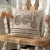 Promo 🎉 VHC Brands Sawyer Mill Farms Tractor Throw Pillow Khaki/asphalt 🥰
