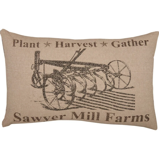 Buy π VHC Brands Sawyer Mill Charcoal Plow Pillow 14x22 π - Image 3