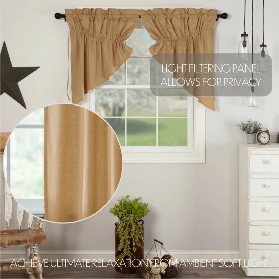 Coupon π VHC Brands Simple Life Flax Prairie Swag Set - Prairie Swag 36x36x18 - Prairie Swag 36x36x18 Khaki β - Image 2
