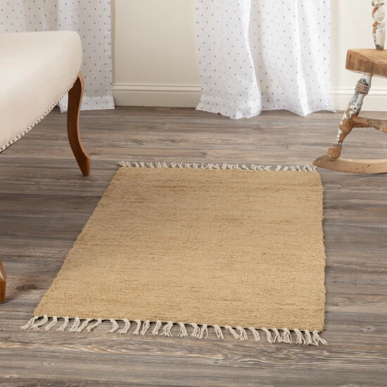 Brand new π₯° VHC Brands Burlap Natural Chindi-Rag Rug - 2'3" X 4' π€© - Image 3