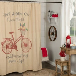 Best Sale 👏 VHC Brands Farmer's Market Flower Market Shower Curtain 72x72 🤩
