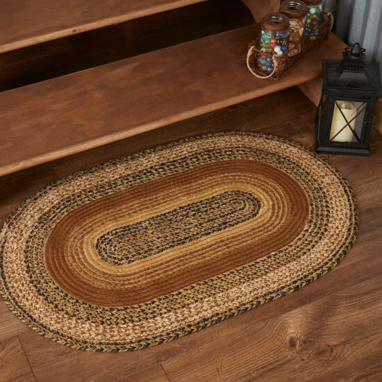 Brand new π― VHC Brands Kettle Grove Jute Rug Oval W/ Pad 24x36 - 2' X 3' Oval π―
