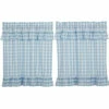 Outlet ❤️ VHC Brands Annie Buffalo Blue Check Ruffled Tier Set Of 2 L36xW36 ⭐