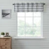 Buy 🎁 VHC Brands Sawyer Mill Black Plaid Valance 16x60 - M 👏