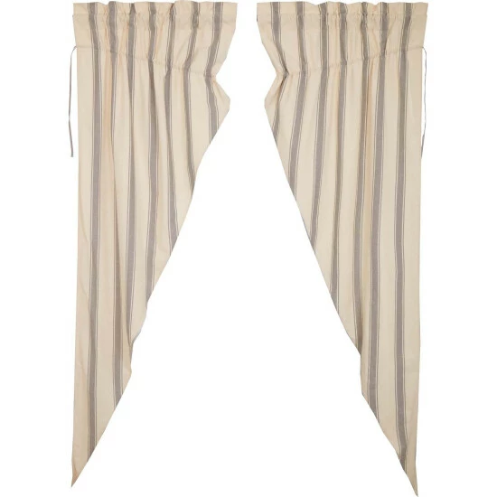 Brand new β VHC Brands Grace Grain Sack Stripe Prairie Long Panel Set Of 2 84x36x18 π - Image 2