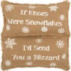 Flash Sale 🎉 VHC Brands Snowflake Burlap Natural Pillow If Kisses..Snowflakes Set Of 2 7x13 😍