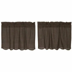 Top 10 π VHC Brands Primitive Kitchen Curtains Kettle Grove Plaid Tier Pair Rod Pocket π