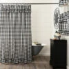 Best reviews of 🛒 VHC Brands Annie Buffalo Check Ruffled Shower Curtain Country Black/soft White ⌛