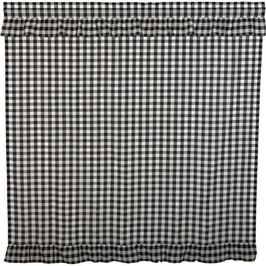 Best reviews of π VHC Brands Annie Buffalo Check Ruffled Shower Curtain Country Black/soft White β - Image 2