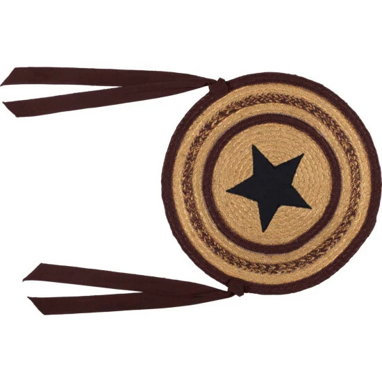 Top 10 π VHC Brands Potomac Jute Applique Star Chair Pad Set Of 6 π - Image 2