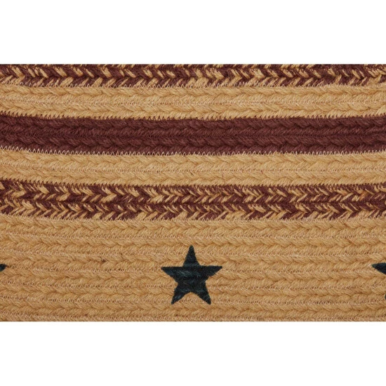 Flash Sale π VHC Brands Potomac Jute Rug Oval Stencil Stars W/ Pad 27x48 - 27" X 48" Oval β€οΈ - Image 3