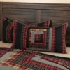 Coupon 🎉 VHC Brands Red Rustic Bedding VHC Cumberland Sham Cotton Patchwork Chambray 🤩