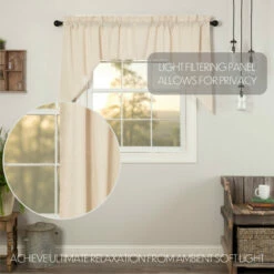 Discount 👍 VHC Brands Simple Life Flax Swag Set - Swag 36x36x16 - Swag 36x36x16 Natural Creme ⌛