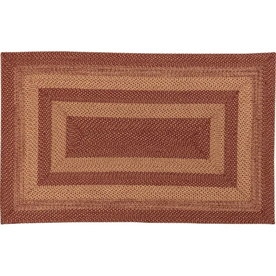 Budget β VHC Brands Burgundy Tan Jute Rug Rect W/ Pad 27x48 - 27" X 48" Rectangle π