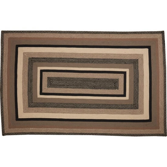New π VHC Brands Sawyer Mill Charcoal Jute Rug Rect W/ Pad 60x96 π