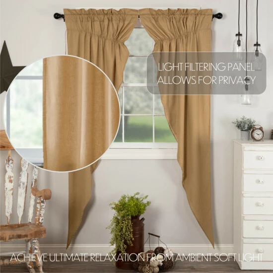 New π VHC Brands Simple Life Flax Prairie Panel Set - Prairie Panel 84x36 - Prairie Panel 84x36 Light Creme π₯ - Image 3