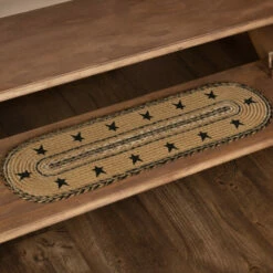 Coupon ✔️ VHC Brands Kettle Grove Jute Stair Tread Stencil Stars Border Oval Ltx - Stair Tread 8.5 X 27 Oval 😉
